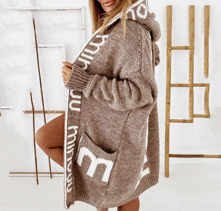 

Fall/Winter 2023 New Hooded Monogram Sweater Long Sweater