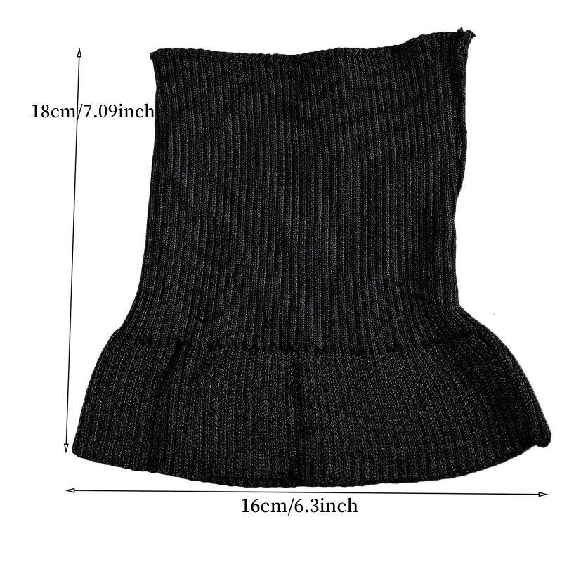 Модный вязаный шарф-фартук для женщин теплая зимняя защита с утеплителем шеи