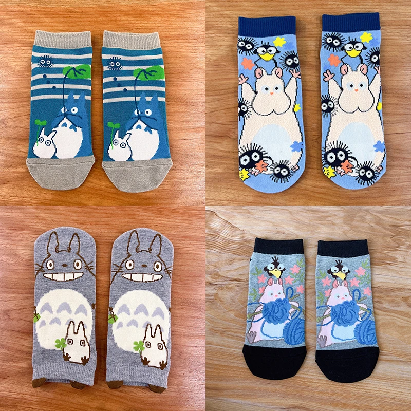 Women's Socks Hayao Miyazaki My Neighbor Totoro Spirited Away Kiki's Delivery Service Spring Summer Cute Sock Gifts