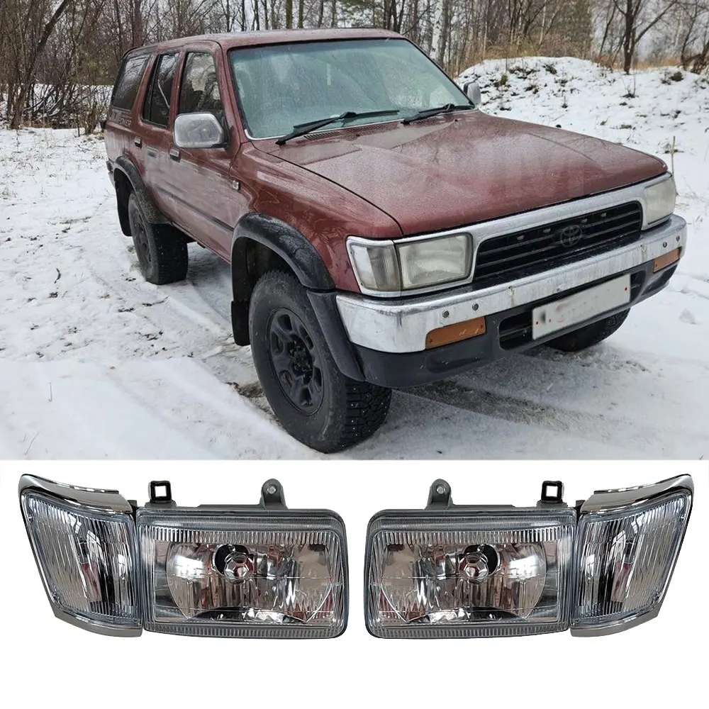 Фото Пара автомобильных фар для Toyota Hilux Surf LN130 KZN130, подовжена фара 1992 1993 1994 19951996 1997 №1