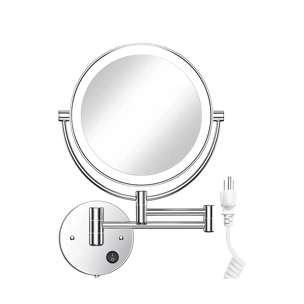 

Настенное зеркало для макияжа с диагональю 8,5 дюйма, с увеличением 1X/10X