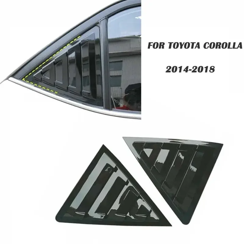 

Для Toyota Corolla 2014-2018 автомобильное заднее окно, четверть, жалюзи, крышка бокового вентиляционного отверстия, наклейка, совок, АБС-пластик, внешние аксессуары