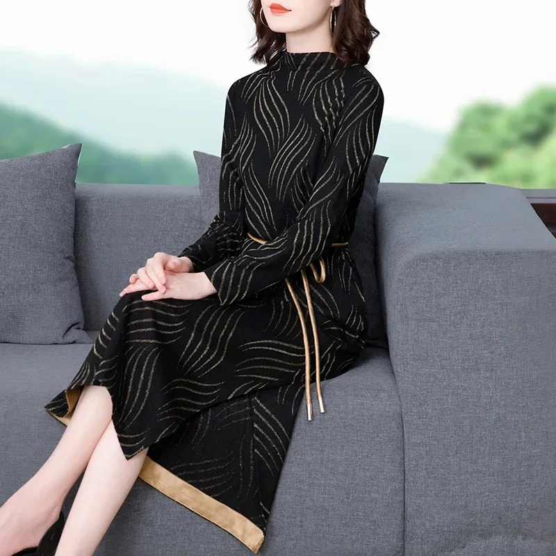 Осень 2024 элегантное китайское платье современное модное платье-Ципао Женская