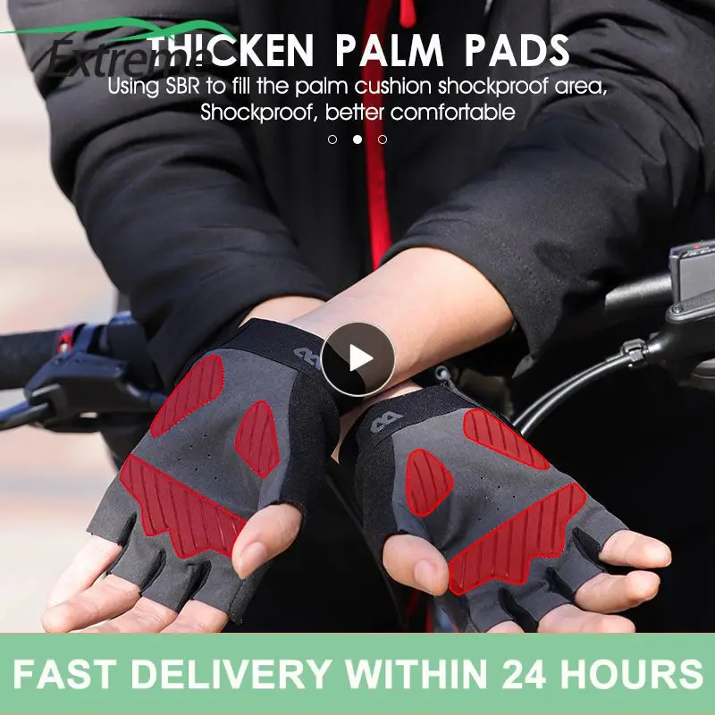 

HOT Cycling Anti-slip Anti-sweat Men Women Half Finger Gloves Breathable Anti-shock Sports Gloves Bike Bicycle Glove Dropping