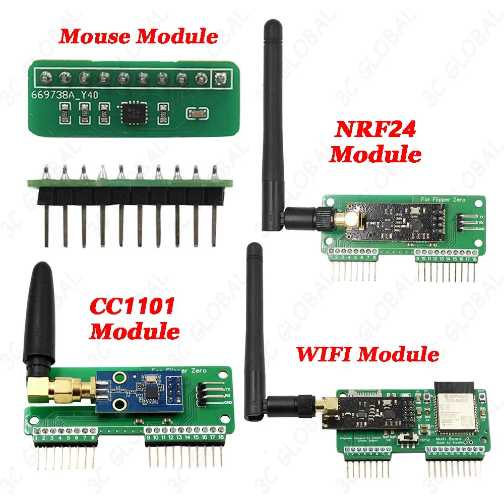 Макетная плата для Flipper Zero WiFi NRF24 + ESP32 модуль мыши GPIO CC1101 аксессуар нулевой