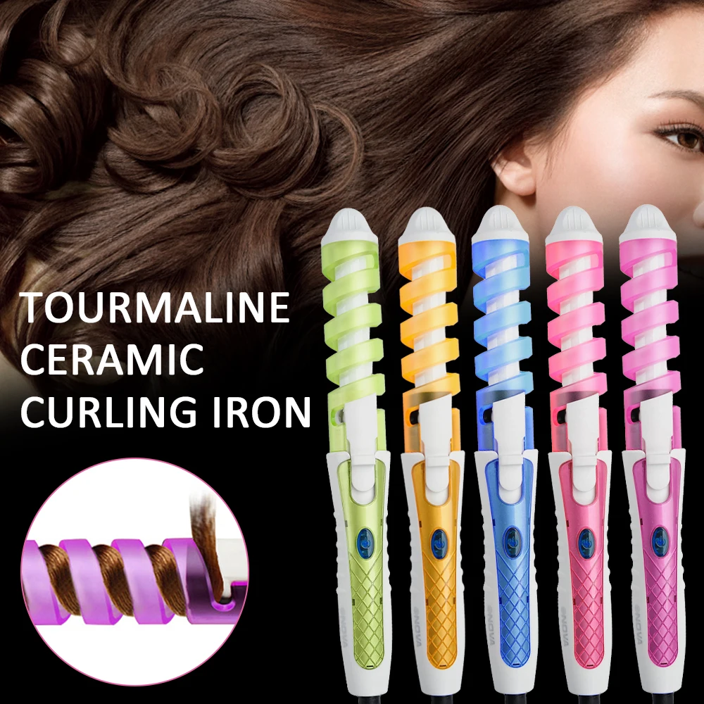 

Conical Ceramic Hair Curling Hair Stick Hair Curler V Anti-scald Electric Stick Volume Hair Salon Curlers Style Automatic Spiral