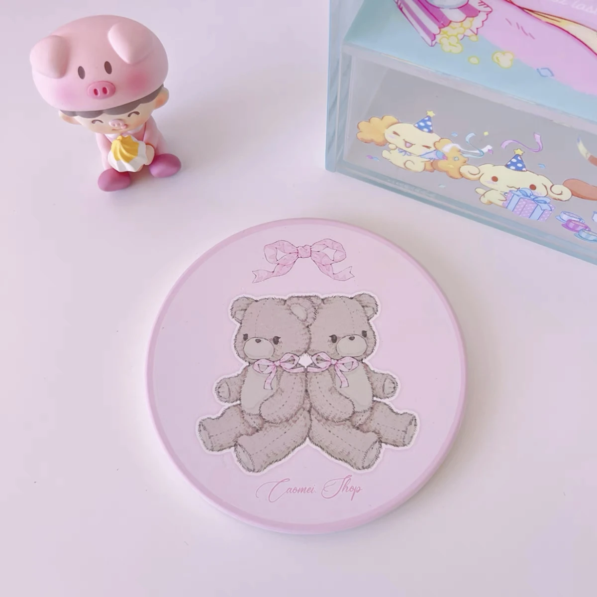 

Круглые пробковые подставки в японском стиле