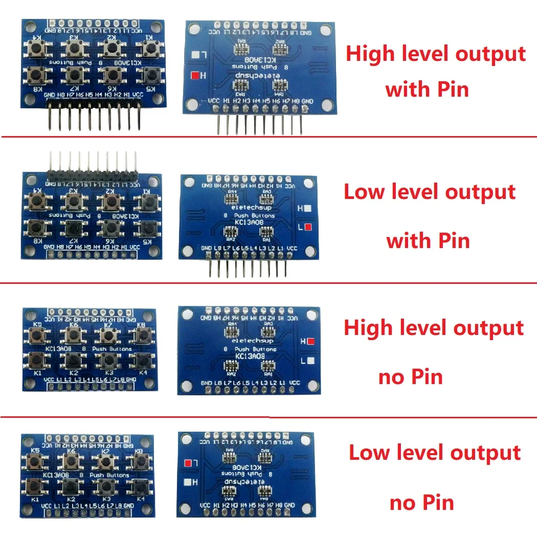 8-клавишная кнопочная плата с кнопкой пуска модуль клавиатуры для PLC MCU AVR ARM