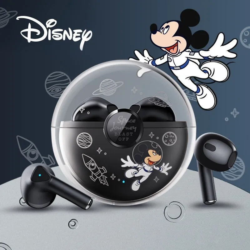Original Disney F2 Mickey Mouse Space Limited Bluetooth Headset Sports Mini Cute Mickey & Minnie HiFi Music Earphone With Mic
