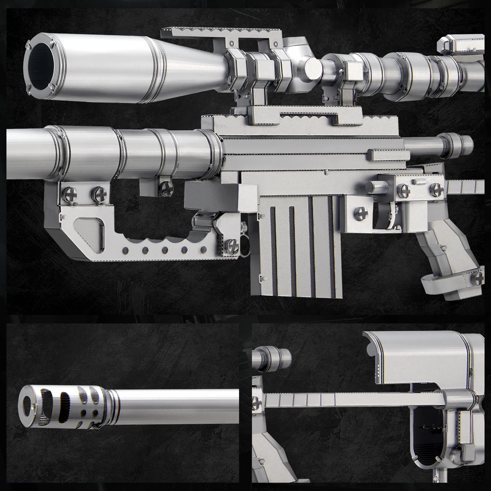 Piececool 3D металлические пазлы CheyTac M200 снайперская винтовка в сборе наборы