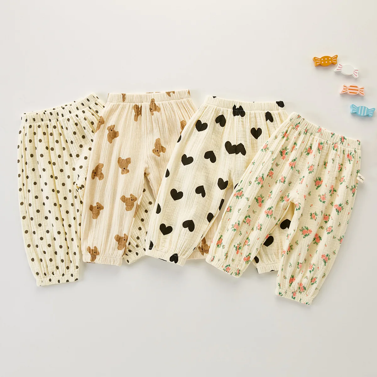 

2022 Summer New Baby Casual Pants Thin Cotton And Linen Mosquito Pants Toddler Boys Girls Cute Full Print Trousers