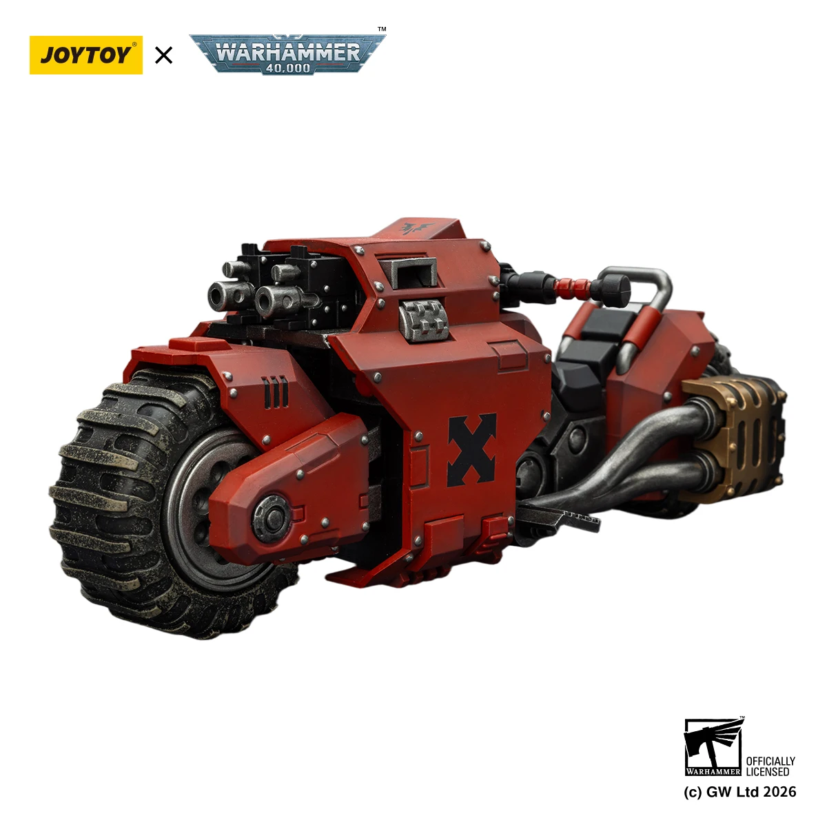 Фото В НАЛИЧИИ JOYTOY Warhammer 40K 1/18 Фигурка-модель боевого мотоцикла Raider с двойными пулевыми ружьями, аниме-фигурки, игрушки №3