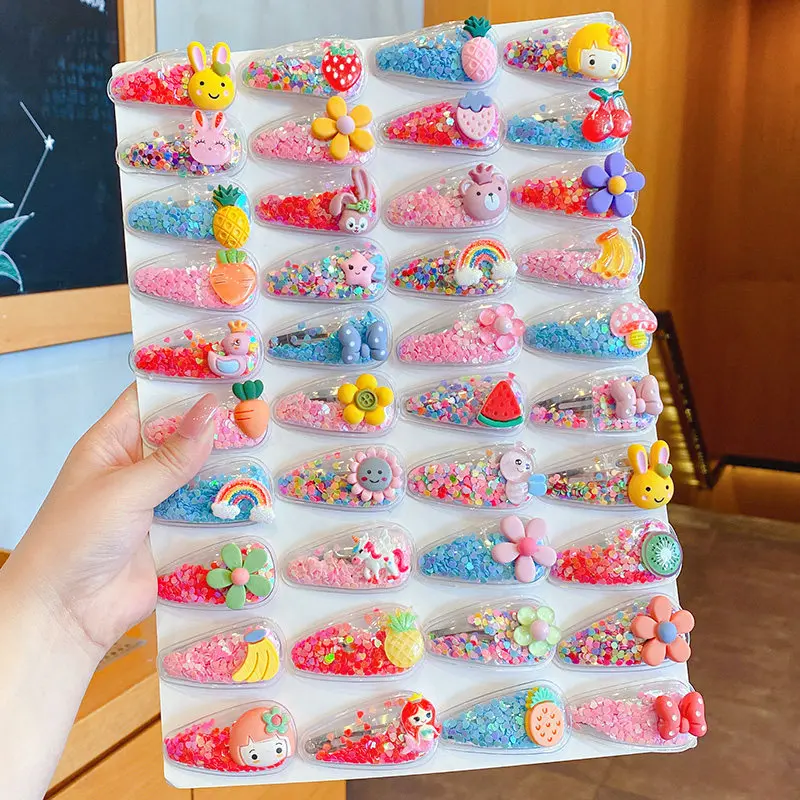 

5 шт./партия, милые заколки для волос с мультяшным принтом