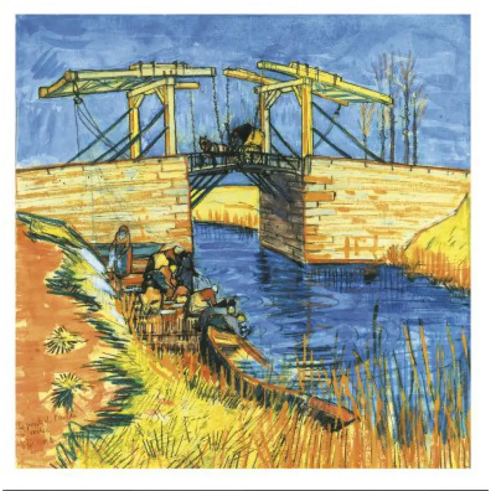 

Le Pont De Langlois a Arles by Vincent Van Gogh Reproduction oil painting Canvas art Handmade High quality