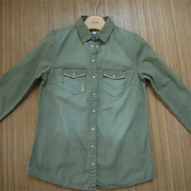 Внешняя торговля Женская весенне-осенняя рубашка с длинными рукавами Тяжелая