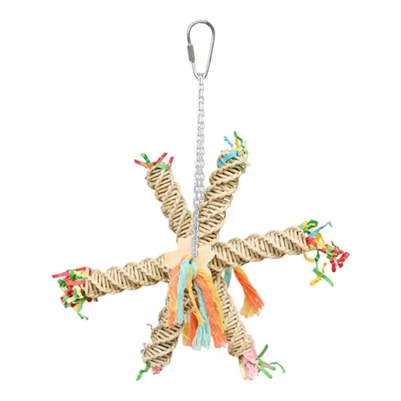 

Bird Shredding Toys Multicolored Rattan Parakeet Toy Conure Toys Durable Bird Chewing Toy Bird Parrot Wooden Toys Foraging