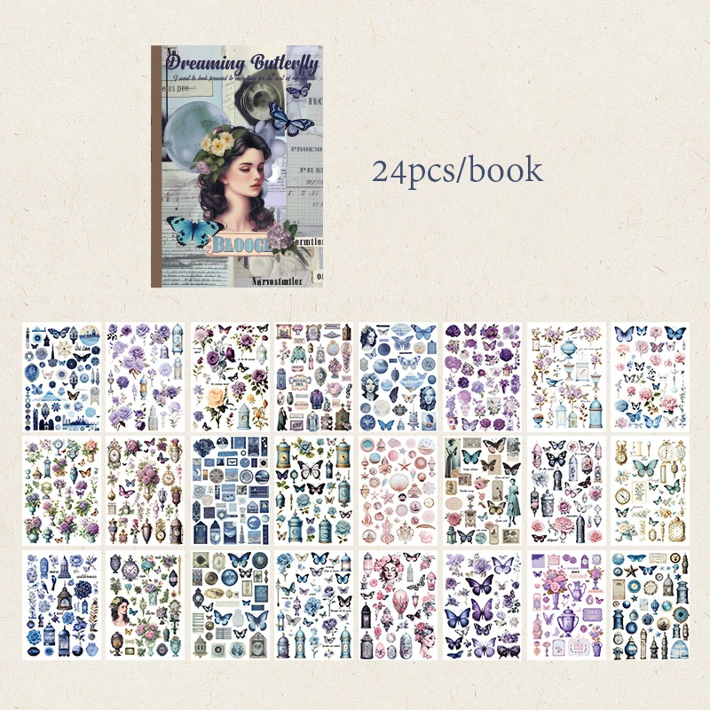 

Mr. Paper 4 вида 24 шт./упак. Yuezhen ностальгическая серия оригинальных наклеек в стиле ретро Милая поделка