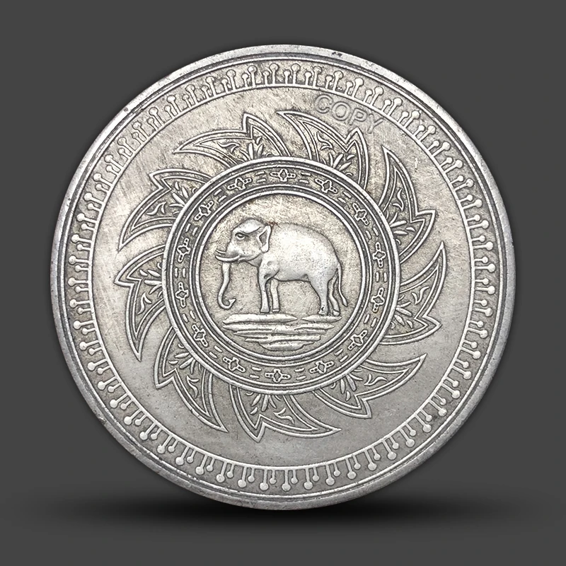 Медная памятная монета со слоном Будды YTYIN