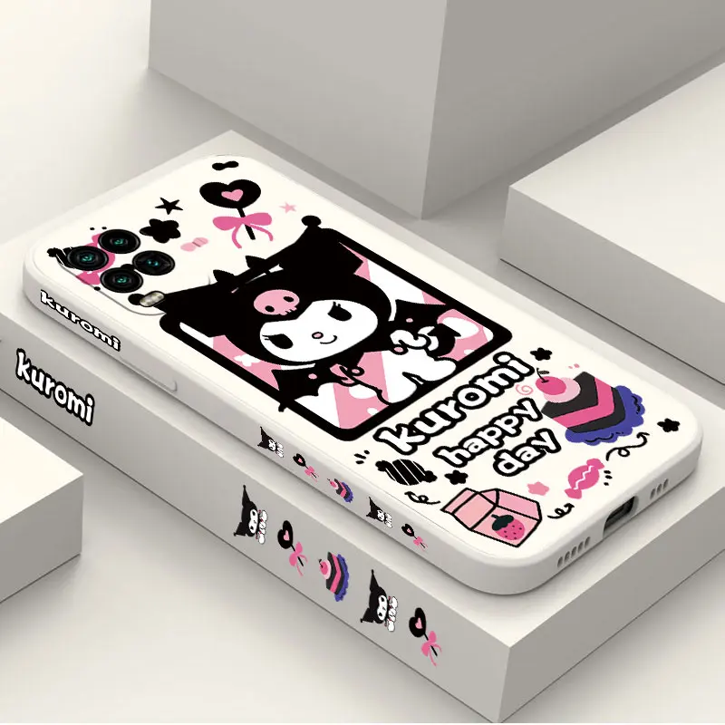 

Kuromi My Melody Phone Case For Xiaomi Mi 10 lite 11i Poco M2 M4 F3 X3 M3 Pro GT 5G 4G Liquid Silicone Original Cases Cover