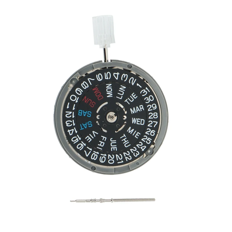 

Uclio NH36 English Date Week Automatic 3 Oclock Crown 3.8 O'clock Crown Watch Movement Mechanical Replacement Parts