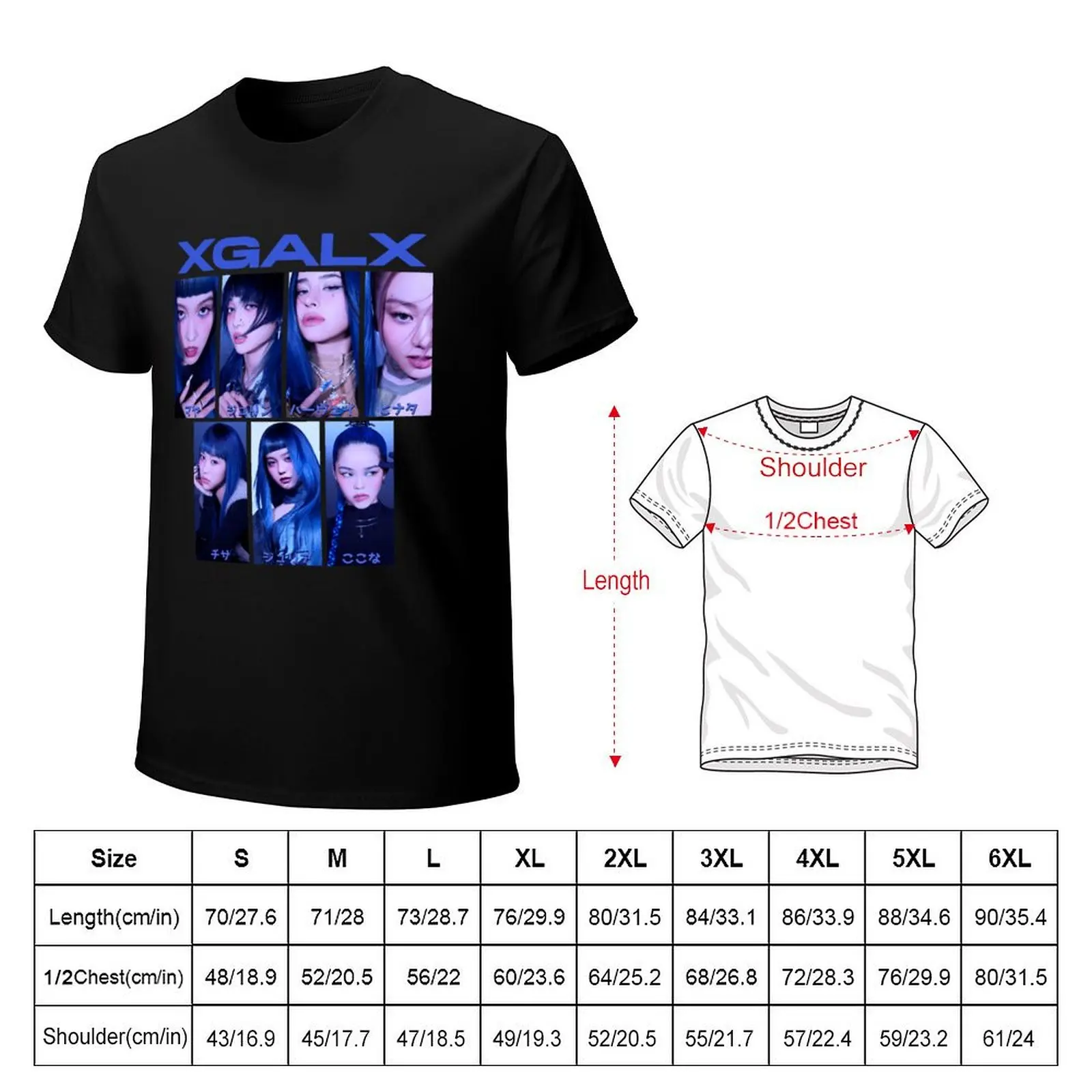 Фото Футболка XG XGALX KPOP JPOP POP (Джурин, Харви, Чиса, Хината, Майя, Юрия, Кокона) большого размера с коротким рукавом для мужчин №2