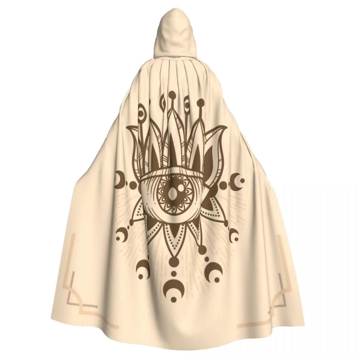 

Hand Drawn Evil Eye Hooded Cloak Polyester Unisex Witch Cape Costume Accessory