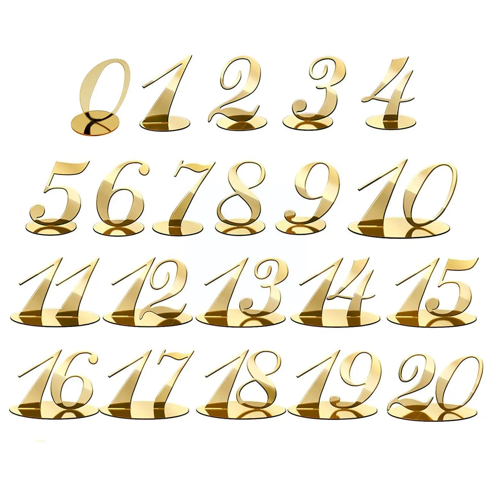 

11pcs/pack Hot Style Acrylic Table Number Plate Wedding Decoration Tool Supply Card Figure Birthday Number Table Digit G3k5