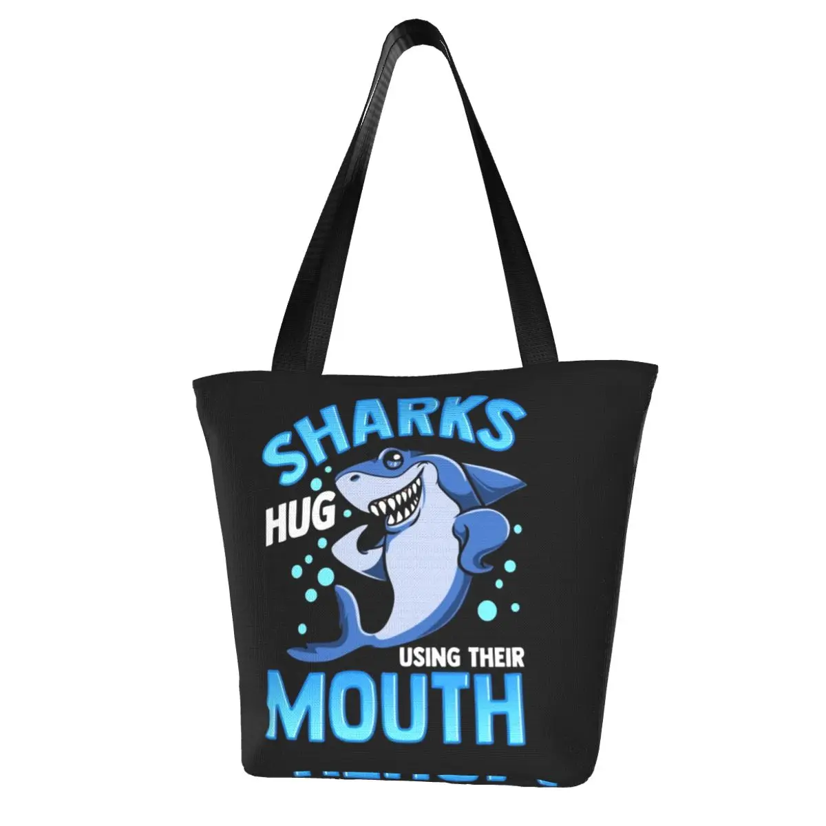 

Cute Funny Shark Shopping Bag Hug Using Their Mouth Female Fashion Handbags Vintage Cloth Office Bags
