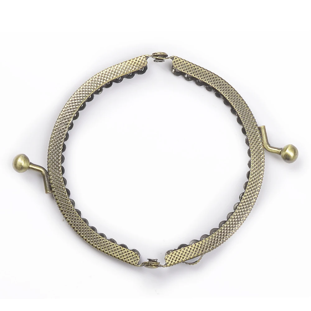 8.5cm Metal Purse Frame Handle for Clutch Bag Handbag Accessories Making Kiss Clasp Lock Antique Bronze  Hardware