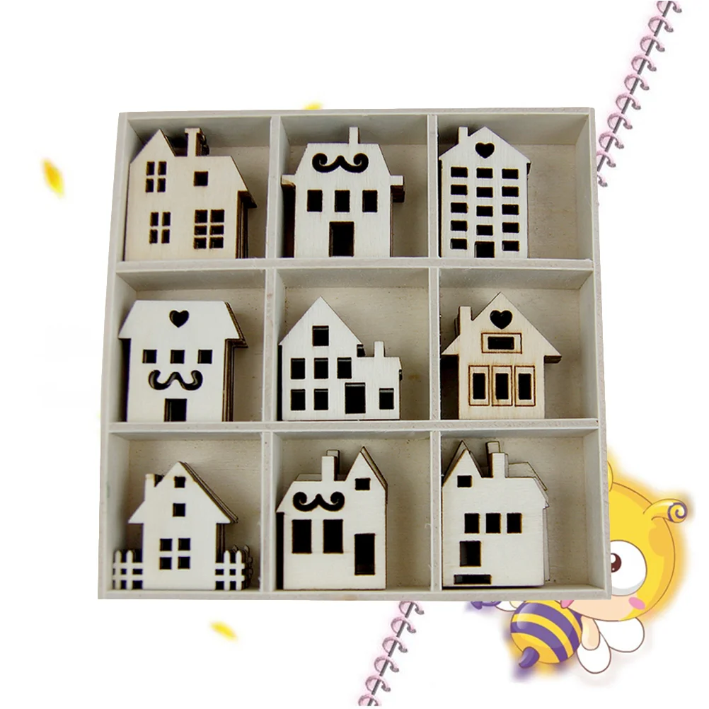 

Wooden Wood Crafts Crafthouse Slices Hanging Unfinished Shape Ornaments Slice Cutouts Pendant Houses Chip Home Pendants