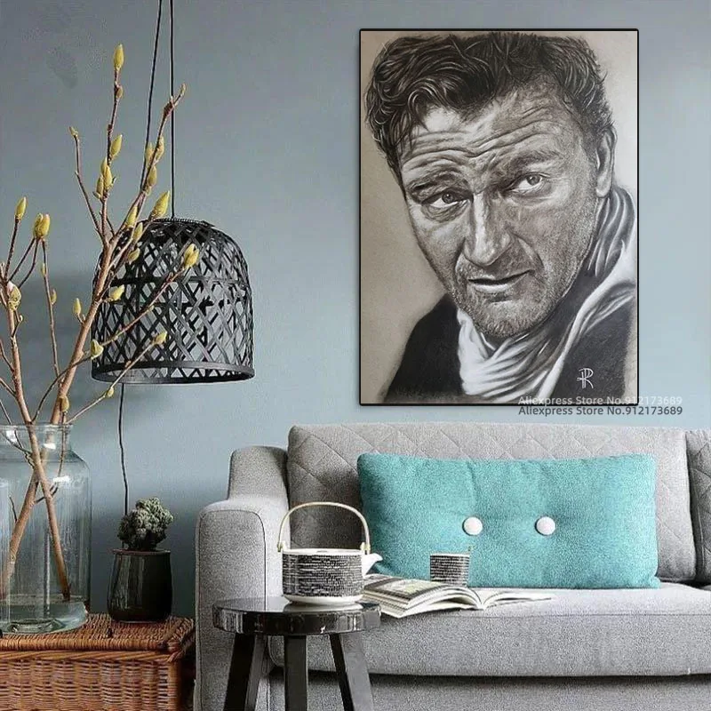 Декоративная картина Джон Уэйн Настенная холст живопись плакат и печать