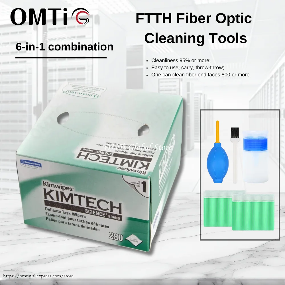 Оптические тампоны OMTiG для разъемов LC/SC/FC/ST 1 25 мм/2 5 мм 100 шт. стержень чистки