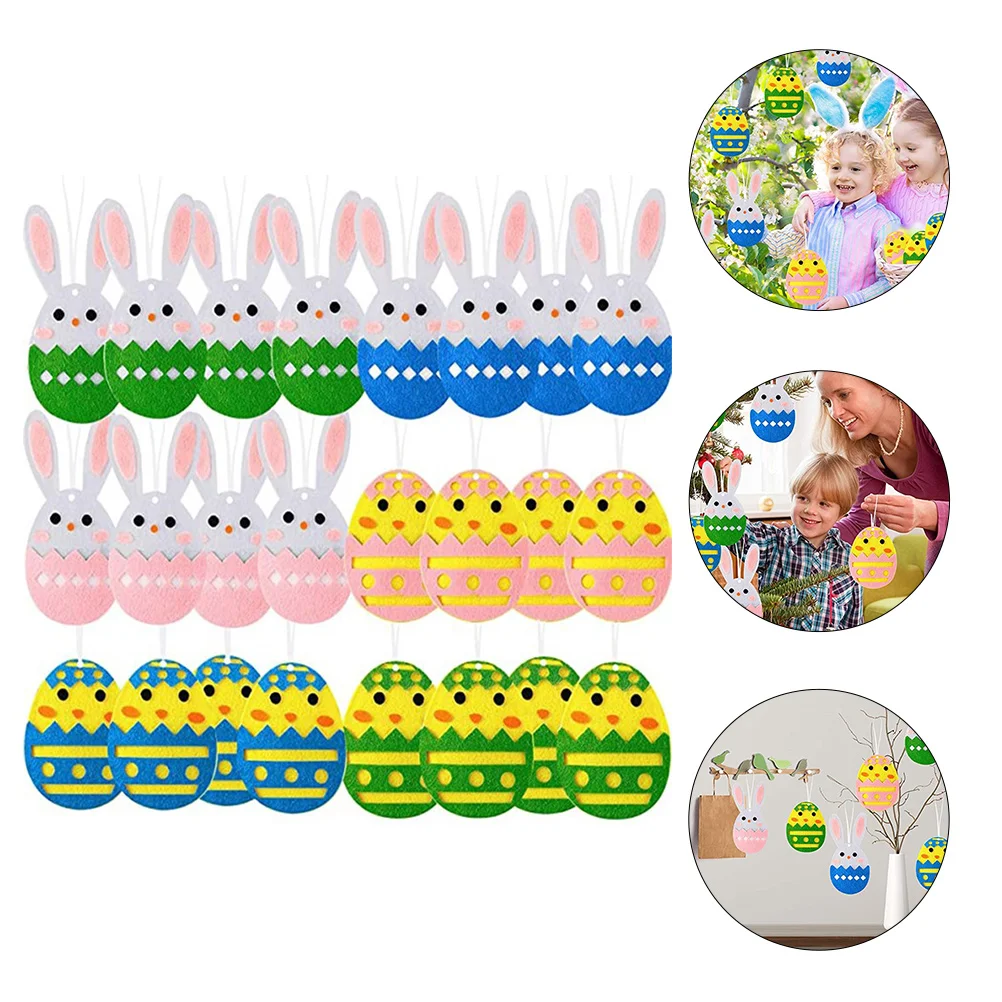 

Easter Hanging Ornament Egg Ornaments Party Decor Bunny Favor Gift Basket Stuffer Decorations Tree Supplies Cutouts