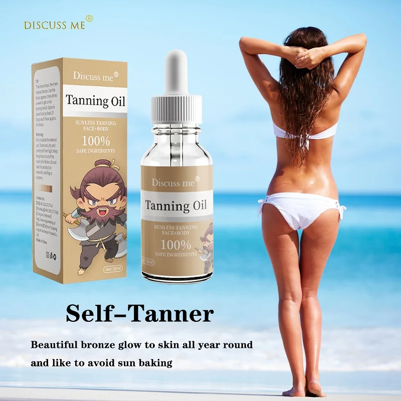 

Self-Tanning Oil Bronzer Skin Tanning for Body Lotion Tan Enhancer Sunless Tanning Long Lasting Natural Skin Bronze Body Tan Oil