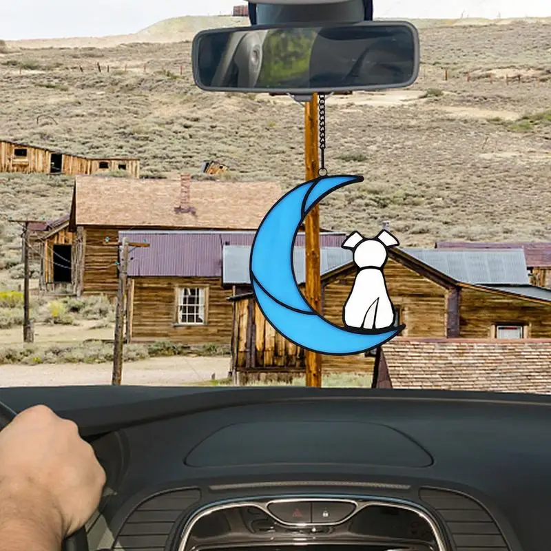 

Dog Hanging Pendant 2D Chihuahua Dog Car Mirror Charm Pendant Creative Hanging Ornaments For Stained Glass Window Hangings Home