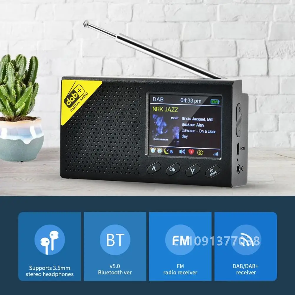 Портативное цифровое радио Bluetooth-совместимое стерео DAB/FM-приемник 5 0 для