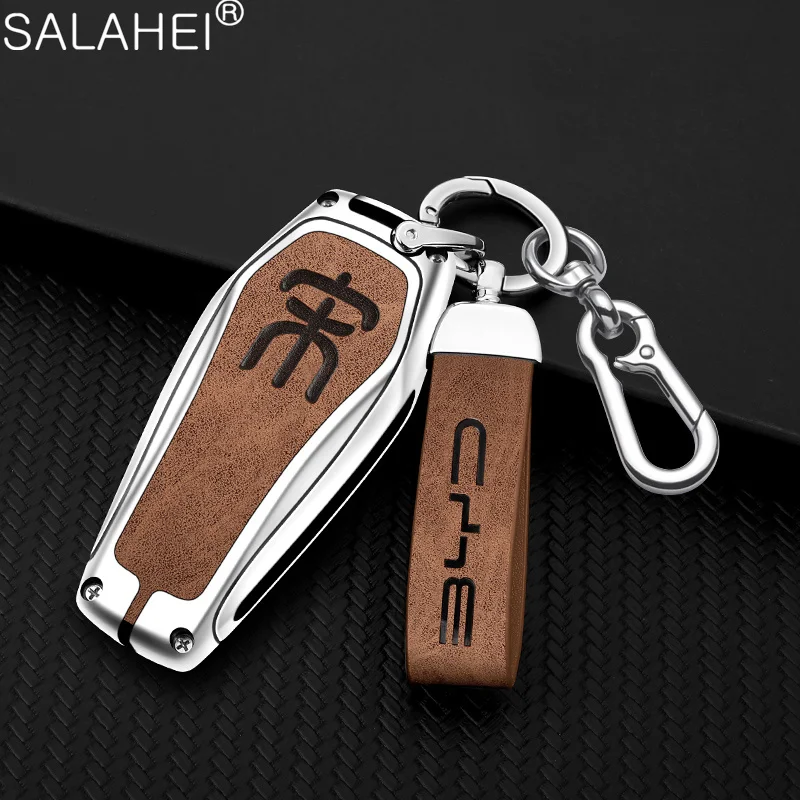 

Zinc Alloy Car Smart Remote Key Fob Case Cover Protector Shell Bag For BYD Song Pro Plus Max Dmi EV 2022 Keychain Accessories