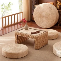tatami cushion breathable widely applied comfortable round straw weave handmade pillow for floor
