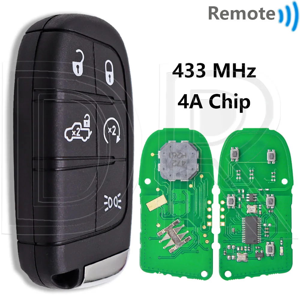 

Отличный 4А М3Н- 40821302 433 МГц SIP22 Blade Proximity Smart Автомобильный дистанционный ключ для Jeep Compass Renegade Fiat 500 500L 500X
