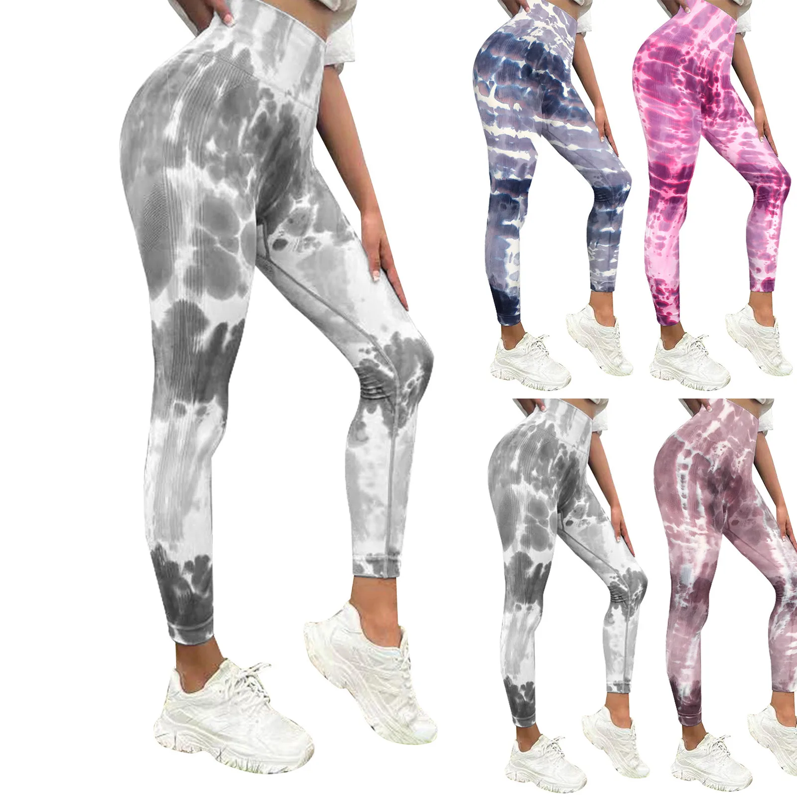 

Женские леггинсы с высокой талией, с принтом