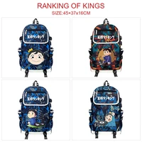 ranking of kings bojji backpack cartoon printed color schoolbag anime usb rucksack travel bags fashion laptop outdoor bags