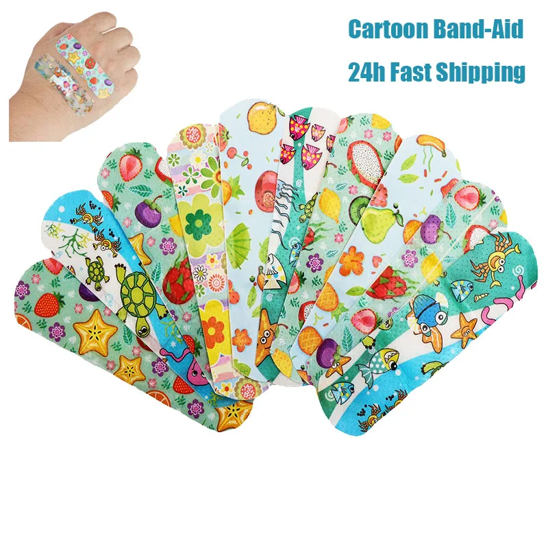 

100/200pcs Cartoon Animals Waterproof Hemostasis Kids Band Aid Stickers Adhesive Bandage Wound Strips Plasters for Children