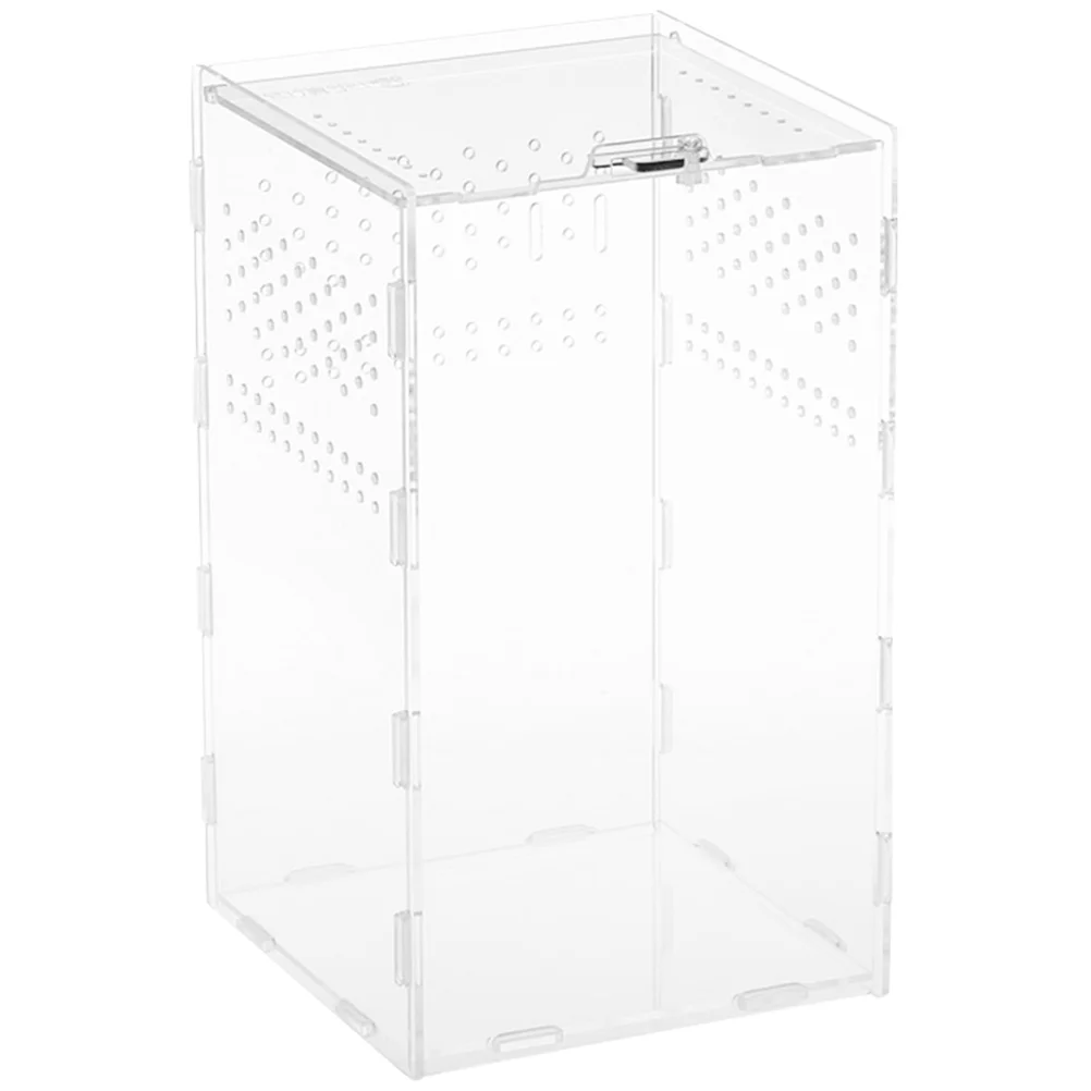 

1 Set Of Habitat Feeding Box Reptile Terrarium Reptile Tank Ventilation Container Lizard Terrarium Spider Terrarium
