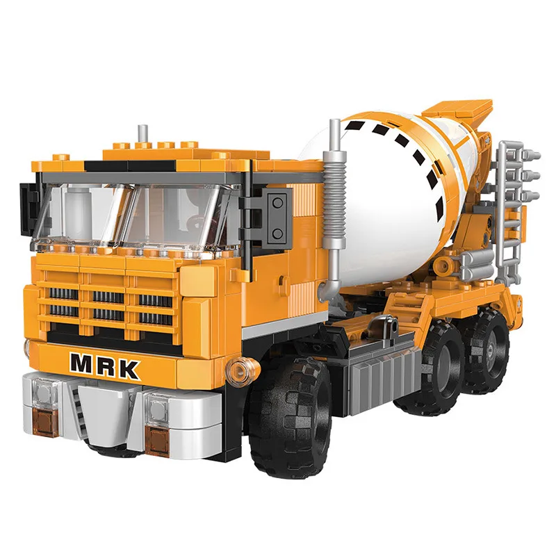 

Креативный дизайн MOC, сборка, инженерная серия транспортных средств, модель цементного миксера, настольный строительный блок ручной работы,...