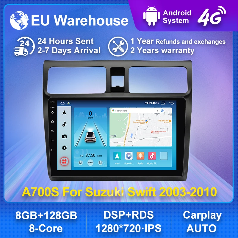 

Автомагнитола для Suzuki Swift 2005 2006 2007 2008 2009 2010 Android мультимедийный плеер 2DIN навигация GPS Видео 2 din IPS 8 ядер 4G