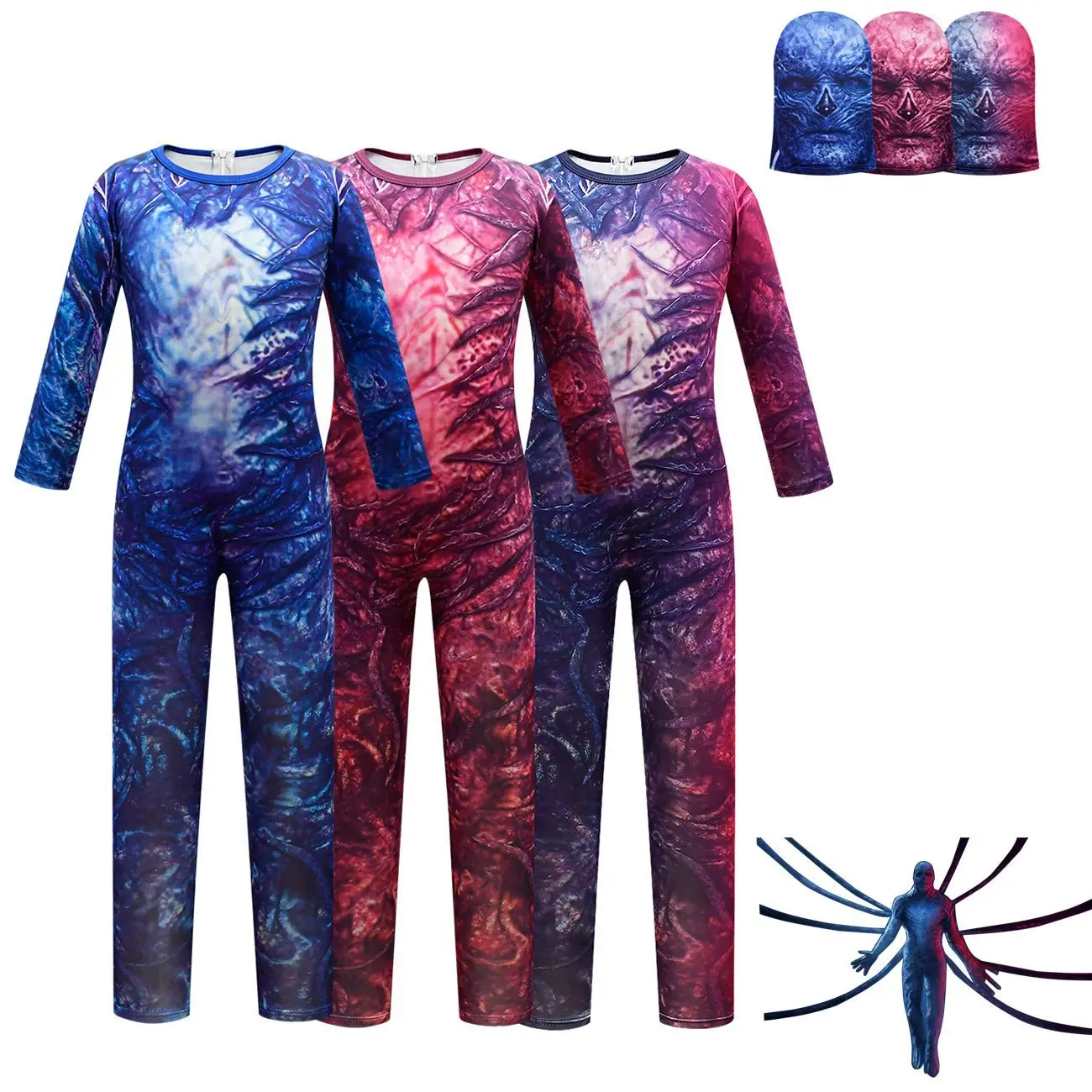 

Stranger Cos Things Season 4 Jumpsuit Mask Demogorgon Cosplay Costume for Kids Cosplay Costume Outfits Halloween Carnival Suit