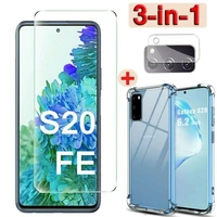 3 in1 tempered glass for samsung galaxy s20 fe 5g s20 fan edition camera screen protector for galaxy s20 fe shockpoof case