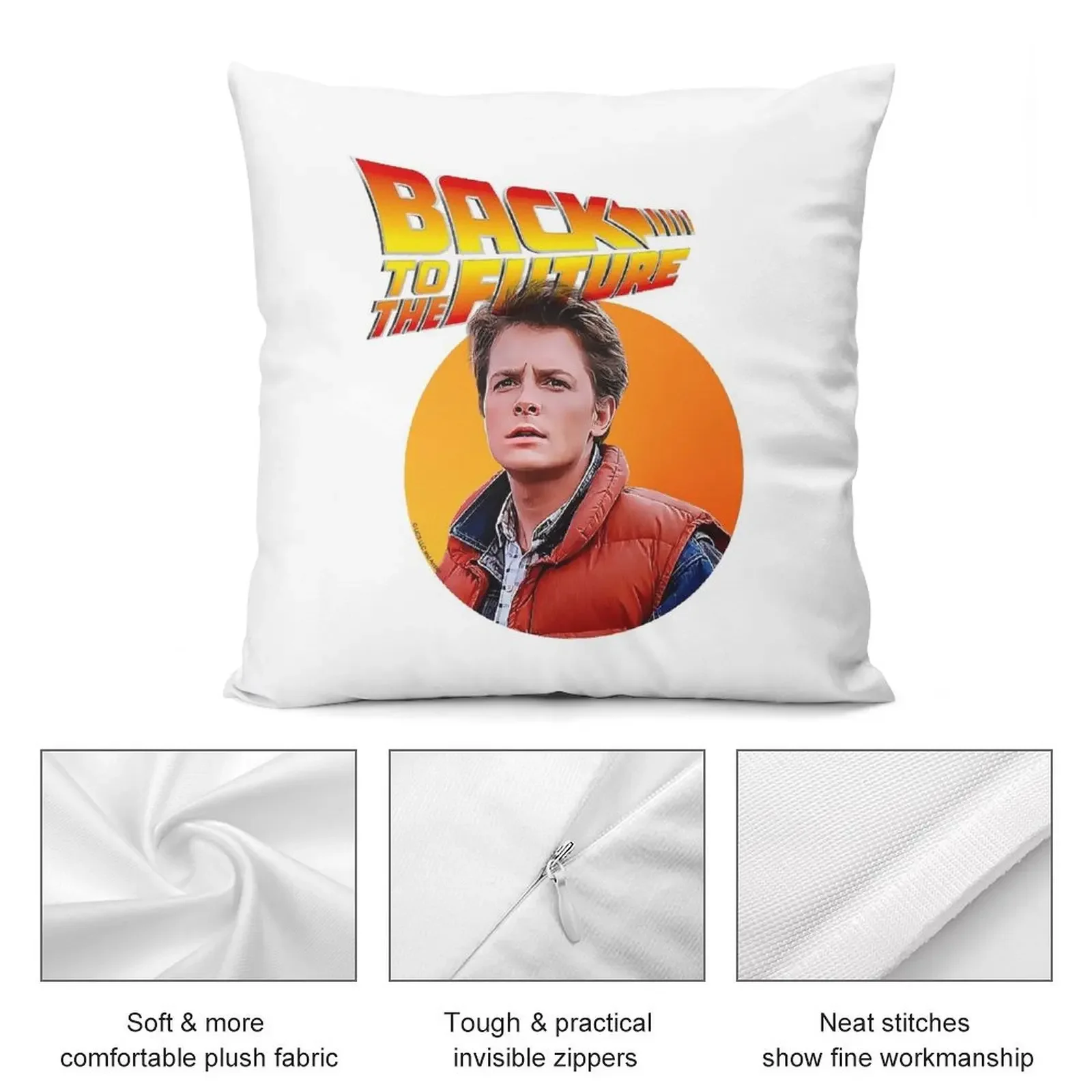 Marty McFly - Назад в будущее наволочка рождественская роскошная подушка на заказ фото