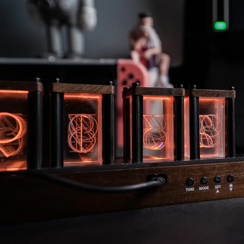 Кзс-светильник лые цифровые часы Nixie Tube электронные настольные украшения в