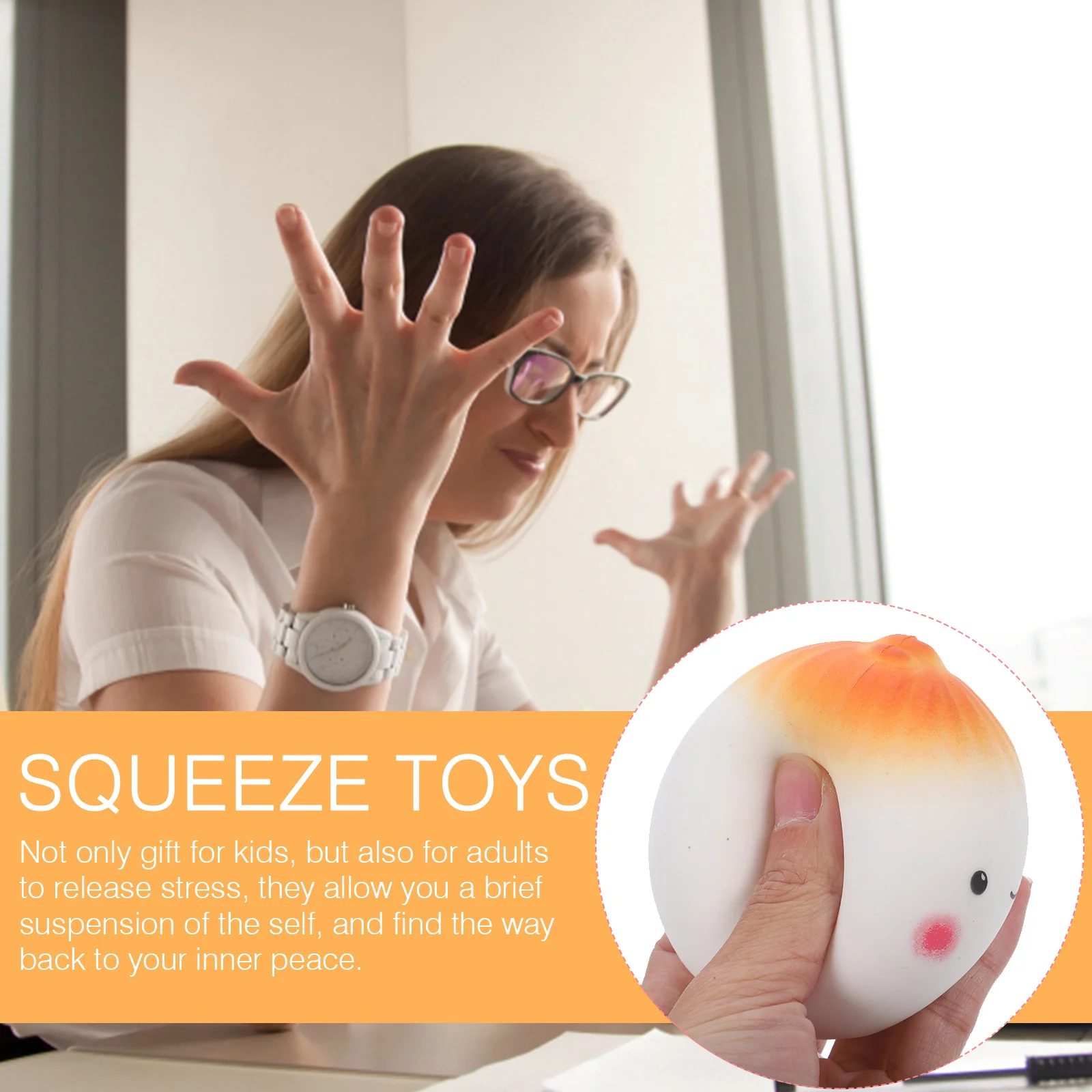 Бионические жареные булочки Бао мягкие шарики для снятия стресса маленькие